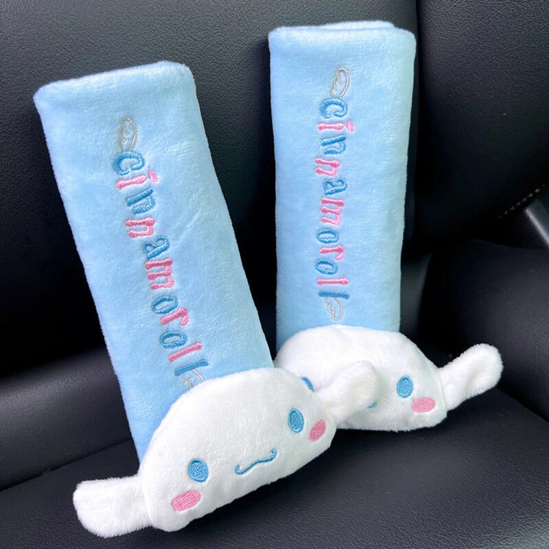 Desen animat Cinnamoroll Tetiera pentru mașină Pernă de siguranță pentru gât Scaun Suport pentru gât Pernă pentru talie Tetiera Husă centură de siguranță Accesorii auto