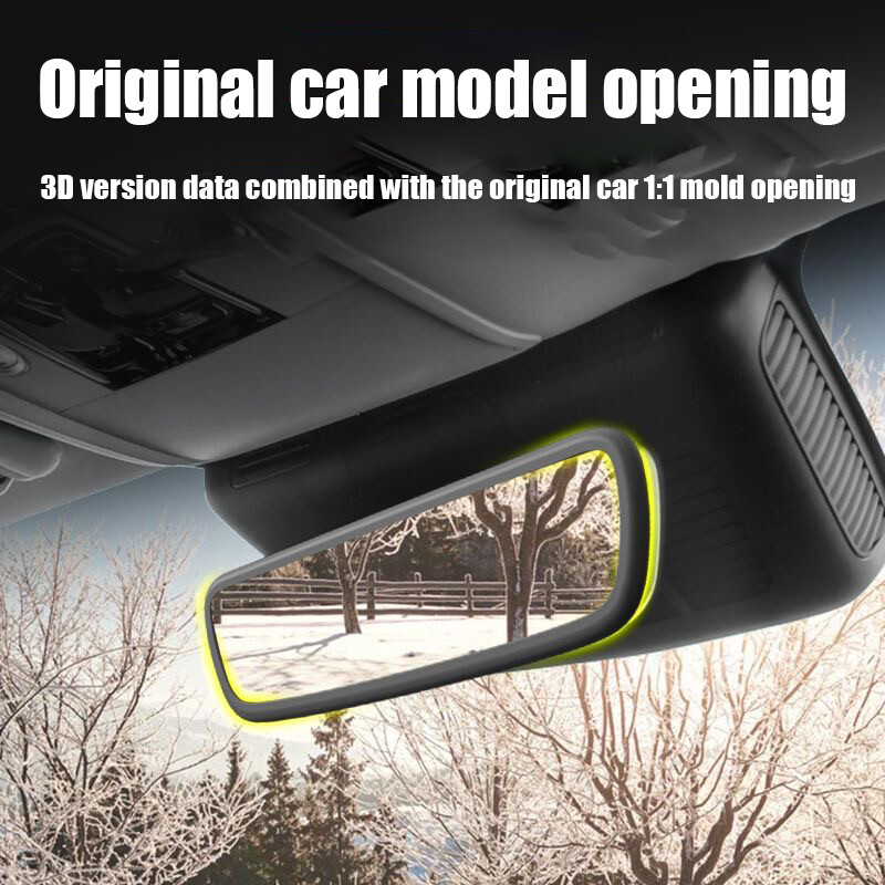 ZLWR BYD Atto3 husă de protecție pentru oglinda retrovizoare interioară, material siliconic, decorațiuni auto, cadru decorativ, material siliconic