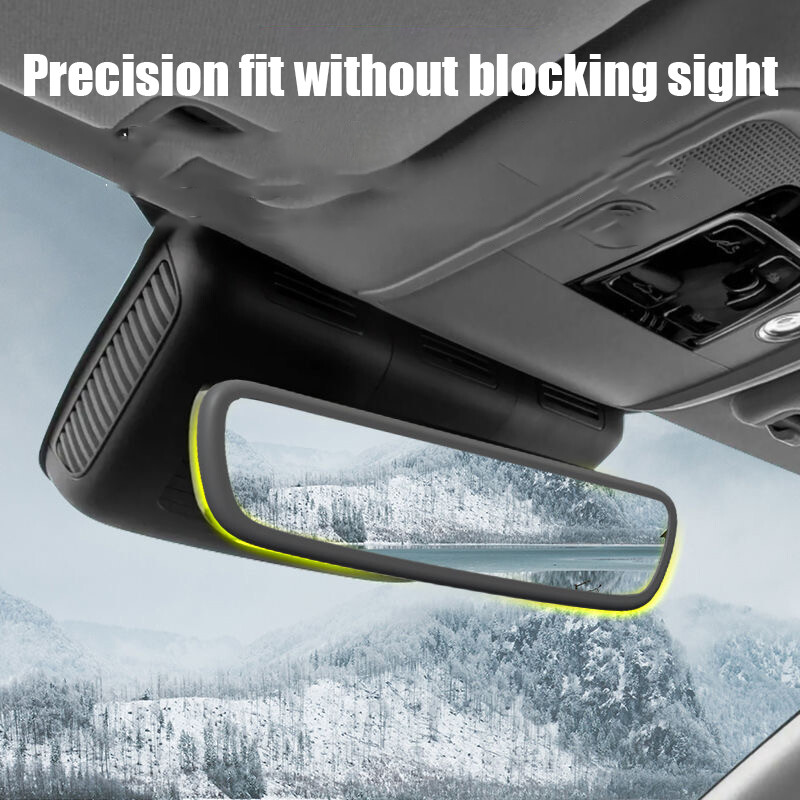 ZLWR BYD Atto3 husă de protecție pentru oglinda retrovizoare interioară, material siliconic, decorațiuni auto, cadru decorativ, material siliconic