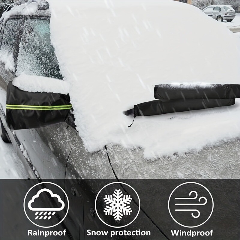 1 paar veekindlaid küljepeegli katteid automaatse tahavaate kaitsekattega helkurribaga autosõidukitele Winter Freeze Frost S