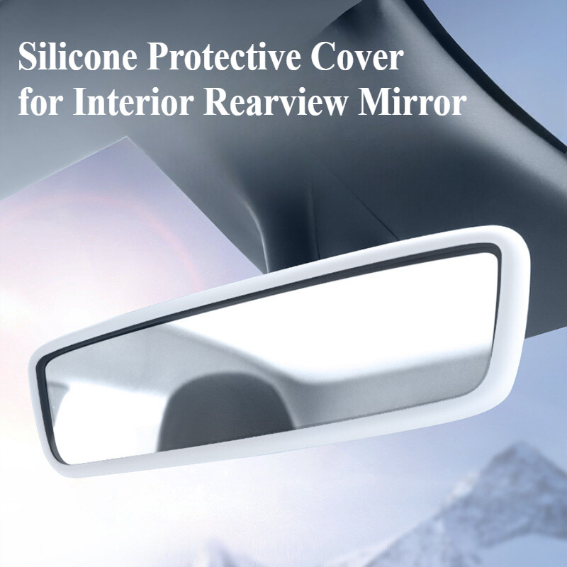 2 buc/set husă de protecție din silicon pentru oglindă retrovizoare auto pentru decorarea interioară, potrivită pentru Tesla Model 3/Y