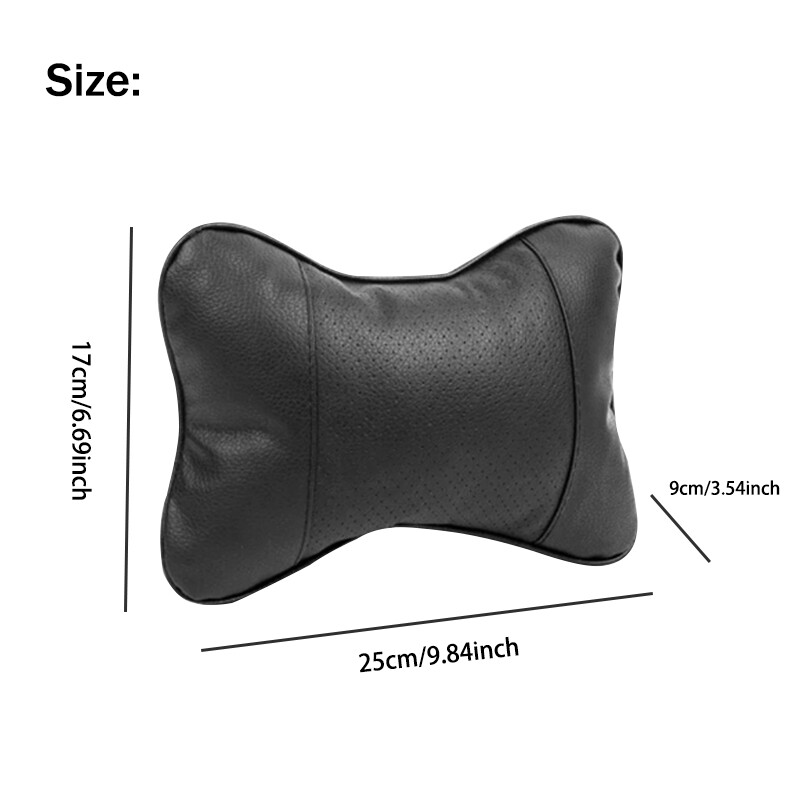 Automobilski jastuci za vrat s obje strane Pu koža 1kom Udoban paket Naslon za glavu za ublažavanje bolova u glavi Univerzalni jastuk za automobil punjen vlaknima