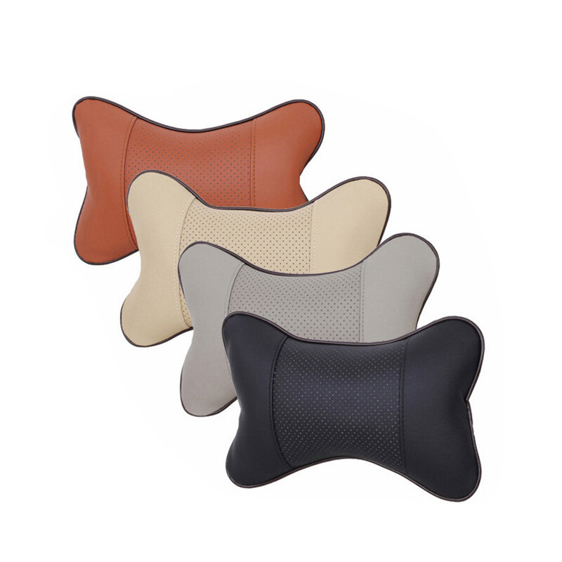 Automobilski jastuci za vrat s obje strane Pu koža 1kom Udoban paket Naslon za glavu za ublažavanje bolova u glavi Univerzalni jastuk za automobil punjen vlaknima