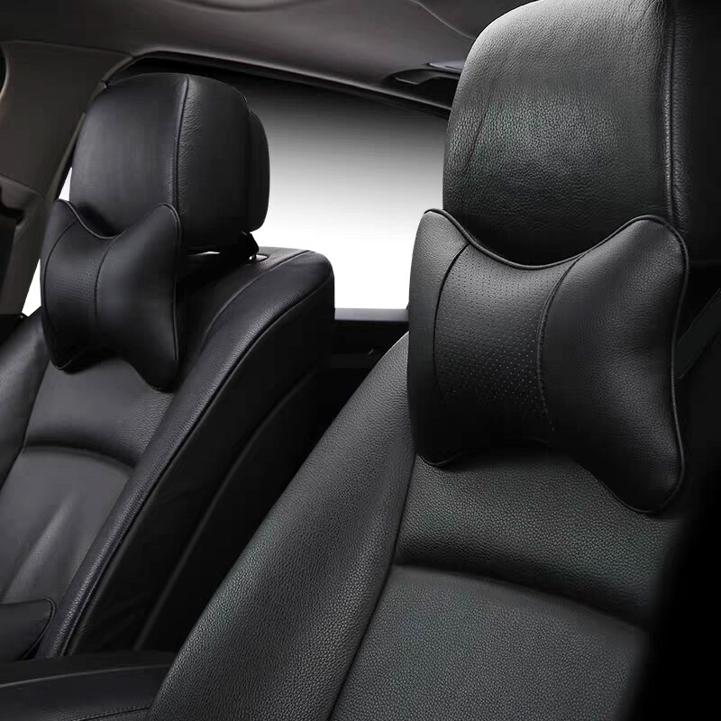 Automobilski jastuci za vrat s obje strane Pu koža 1kom Udoban paket Naslon za glavu za ublažavanje bolova u glavi Univerzalni jastuk za automobil punjen vlaknima