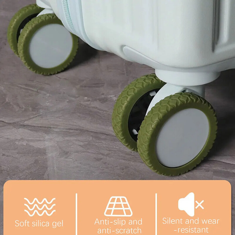 4/8 buc. Valize de călătorie Husă de protecție pentru roți, silicon anti-alunecare, rezistentă la uzură, silențioasă, pentru roată pentru bagaje de mână