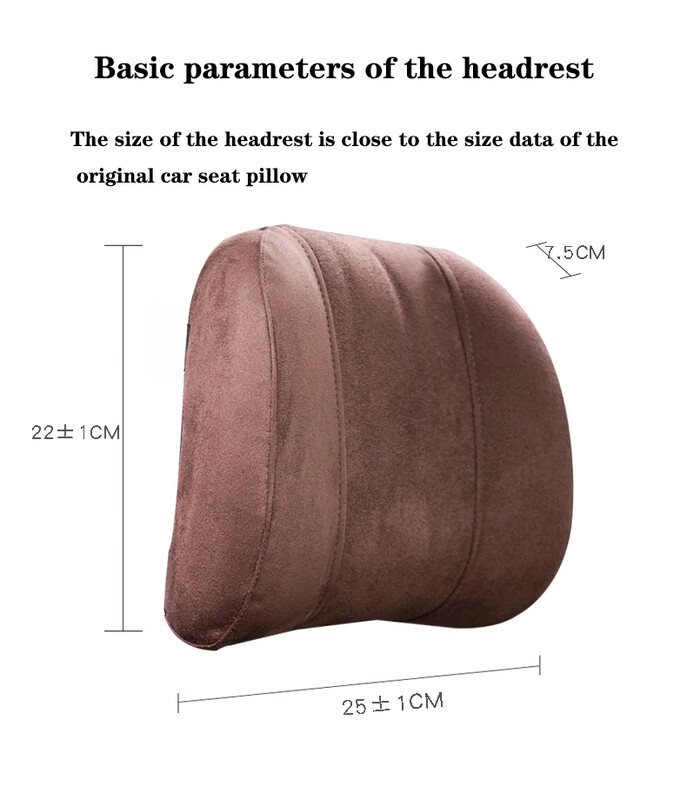 1kom jastuka za autosjedalicu jednostavan naslon za glavu automobila flis tkanina jastuk za vrat memorijska pjena naslon za glavu potpora za struk potpora za automobile