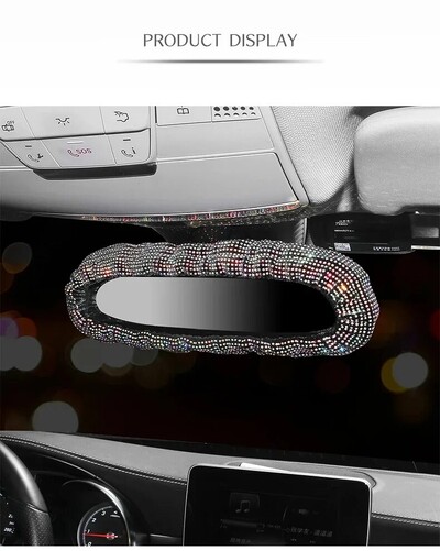 Automobilio galinio vaizdo veidrodžio dekoravimo rinkinys Kūrybiška asmenybė Miela inkrustuota dirbtinė deimantinė atbulinės eigos veidrodžio dekoravimo reikmenys Ladi