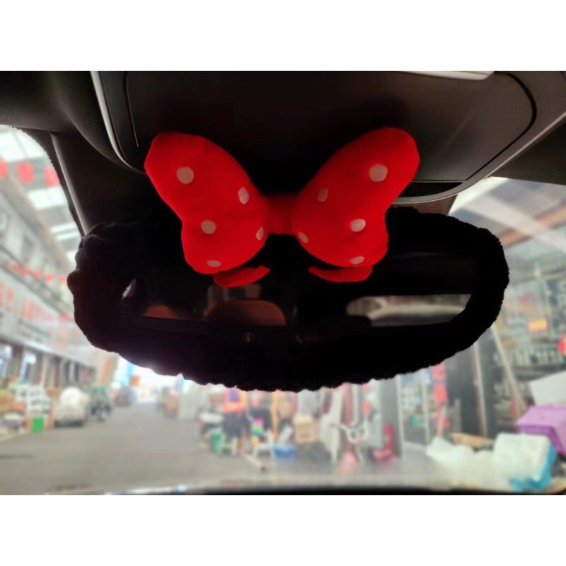 Naujas kūrybingas galinio vaizdo veidrodžio dangtelis Mielas animacinis filmukas Atbulinės eigos veidrodėlis Automobilio interjero priedai Priedai Automobilių vidaus apdaila