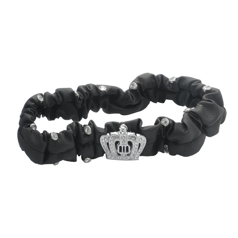 Kalnų krištolinis deimantinis automobilio galinio vaizdo veidrodžio dangtelis odinis „Crown Bee“ automatinis galinio vaizdo veidrodžio apdaila Automobilio interjero priedai