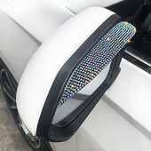 2 τμχ Καθρέφτης αυτοκινήτου Rhinestone Rearview Car Rain Φρύδι Αδιάβροχο Πλαϊνό Καθρέφτη Αυτοκινήτου Πίσω Αλεξήλιο Ασπίδα Ασπίδας Αυτοκινήτου Αξεσουάρ αυτοκινήτου