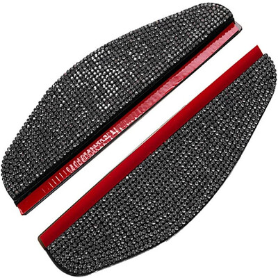 2 τμχ Καθρέφτης αυτοκινήτου Rhinestone Rearview Car Rain Φρύδι Αδιάβροχο Πλαϊνό Καθρέφτη Αυτοκινήτου Πίσω Αλεξήλιο Ασπίδα Ασπίδας Αυτοκινήτου Αξεσουάρ αυτοκινήτου