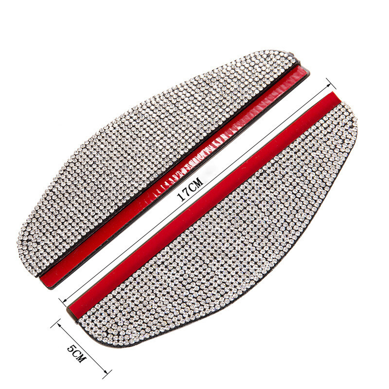 2 vnt Kalnų krištolinis automobilio galinio vaizdo veidrodis nuo lietaus antakių vandeniui atsparus automobilio šoninis galinio vaizdo veidrodėlis nuo saulės skydelio gaubtas nuo lietaus automobilio priedai