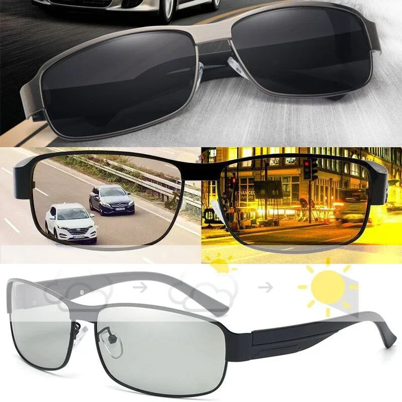 Galima įsigyti madingų plokščių viršutinių kvadratinių fotochrominių akinių stilingų sportinių akinių, skirtų bėgimui automobiliu, vairuojant, atostogaujant kelionėms ir žvejybai