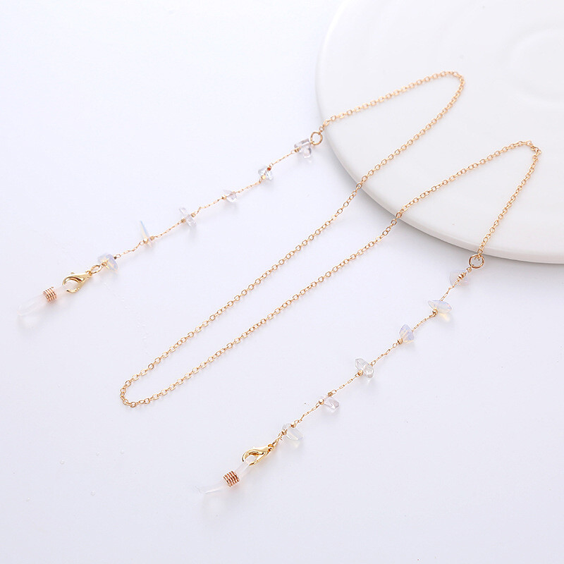 Tarpvalstybiniai naujo stiliaus paprastas natūralus žvyras storas galvanizavimas spalvą išsaugantis pakabinamas kaklelis neslystantis akiniai nuo saulės grandinės kaukės dirželis