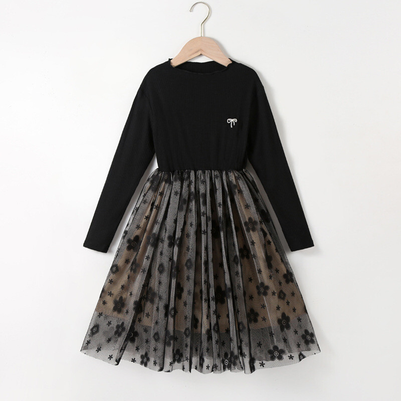 Haljina kratkih rukava za djevojčice Ljeto 2025 novi stil lepršava gaza suknja Japanska i korejska haljina princeze za veliku djecu Dječja suknja u zapadnjačkom stilu