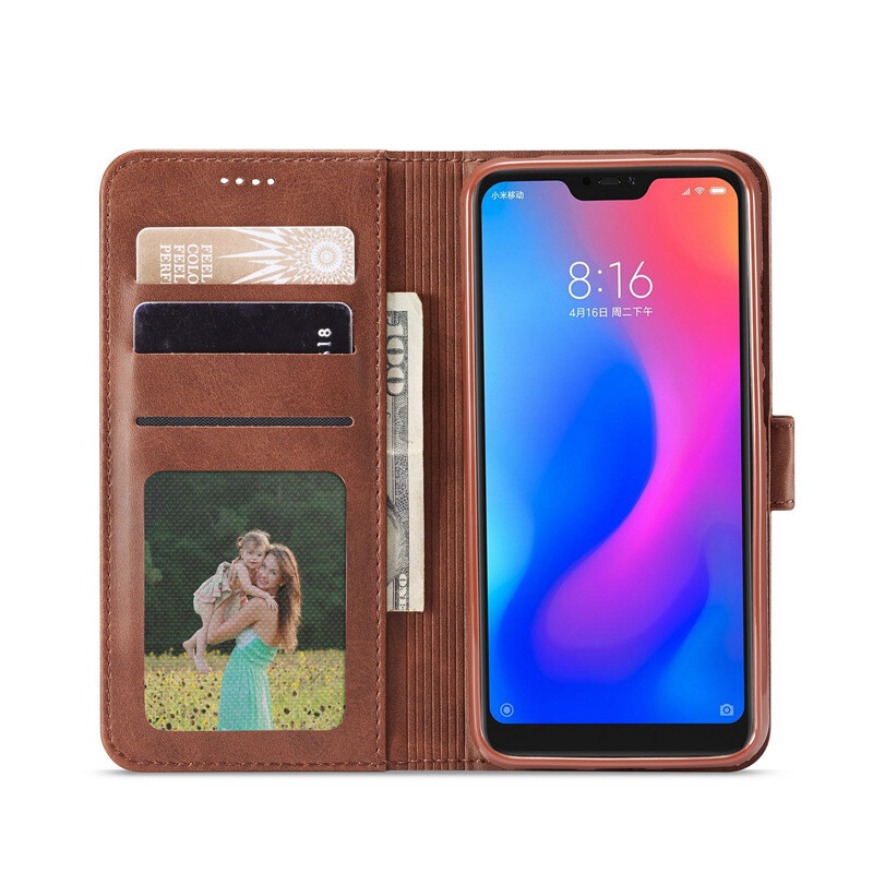 Potrivit pentru Xiaomi Redmi 6A Husă portofel cu model retro din piele de vacă Redmi 4 5 5A Husă pentru telefon mobil Husă de protecție împotriva căderii