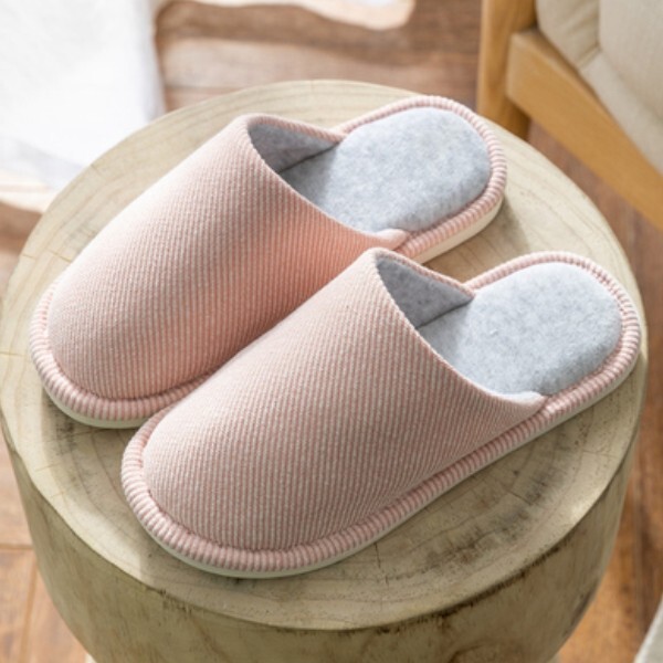 În stil japonez, toamnă și iarnă, papuci de casă din bumbac cald, pentru casă de femei, podea din lemn, pereche anti-alunecare în aer liber, bărbați, dimensiuni mari