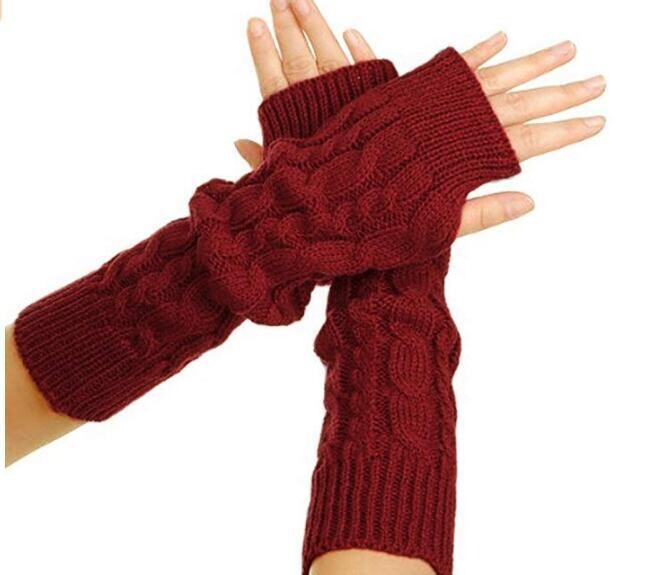 Vyriškos ir moteriškos rudeninės ir žiemos vilnonės šiltos megztos puspirštinės pirštinės žieminės figūros pasukimas trumpos pirštinės rankovės rankovės didmeninė prekyba