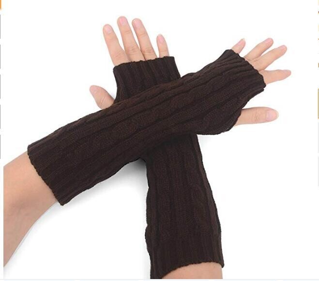 Vyriškos ir moteriškos rudeninės ir žiemos vilnonės šiltos megztos puspirštinės pirštinės žieminės figūros pasukimas trumpos pirštinės rankovės rankovės didmeninė prekyba