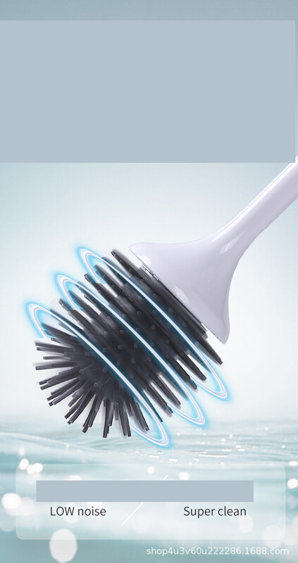 Perie de toaleta electrica din silicon perie de curatare perie de toaleta baie fara unghi mort perie de toaleta sterilizare cu maner lung