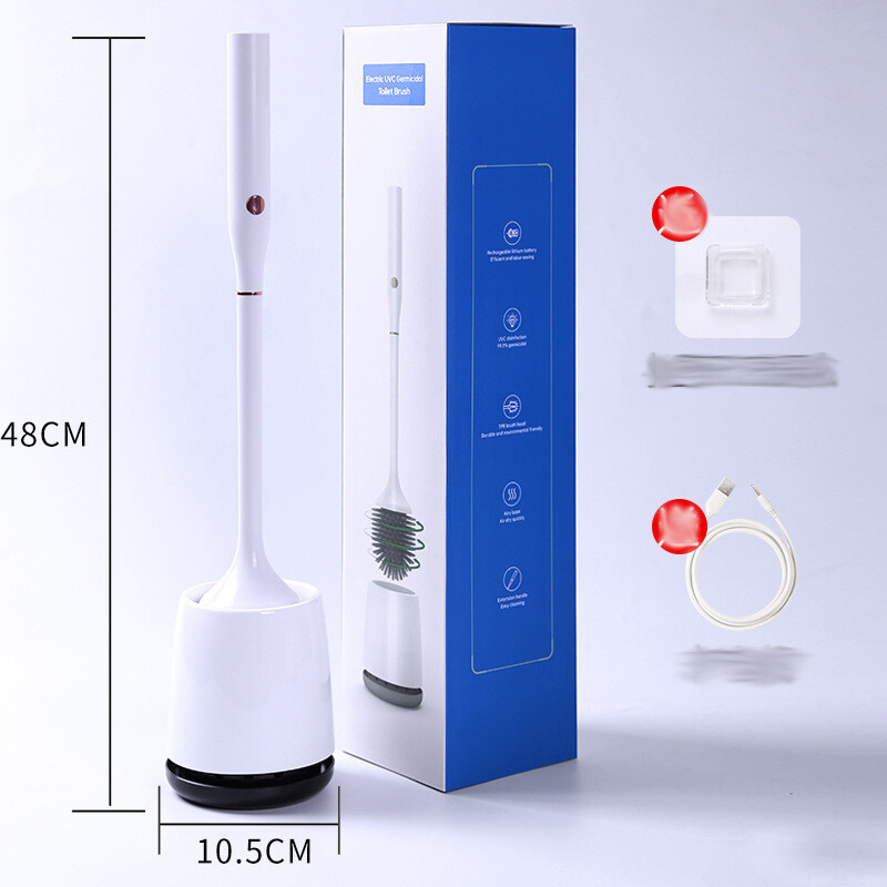 Perie de toaleta electrica din silicon perie de curatare perie de toaleta baie fara unghi mort perie de toaleta sterilizare cu maner lung