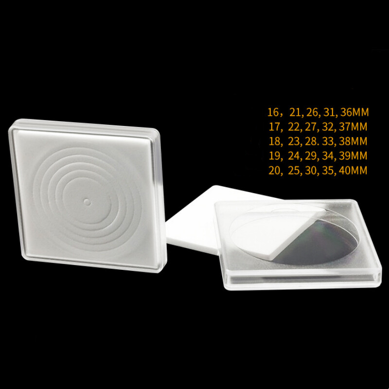 20 vnt monetų dėžutės monetų laikiklių apsaugos dėžutė su reguliuojamomis tarpinėmis.