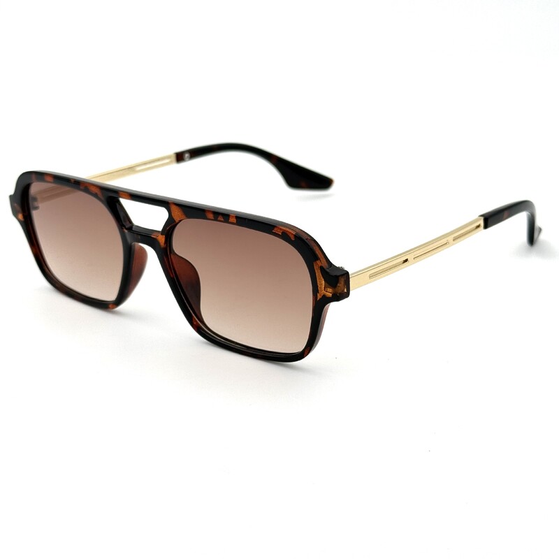 2024 Нови мъжки авиаторски очила в корейски стил Ретро двоен мост Слънчеви очила с малка квадратна рамка Модерни дамски петна