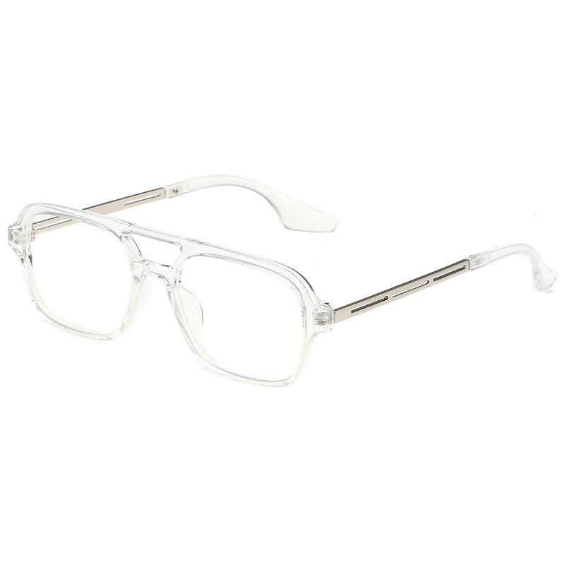 2024 Нови мъжки авиаторски очила в корейски стил Ретро двоен мост Слънчеви очила с малка квадратна рамка Модерни дамски петна