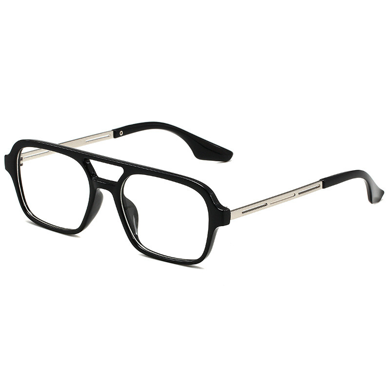 2024 Нови мъжки авиаторски очила в корейски стил Ретро двоен мост Слънчеви очила с малка квадратна рамка Модерни дамски петна