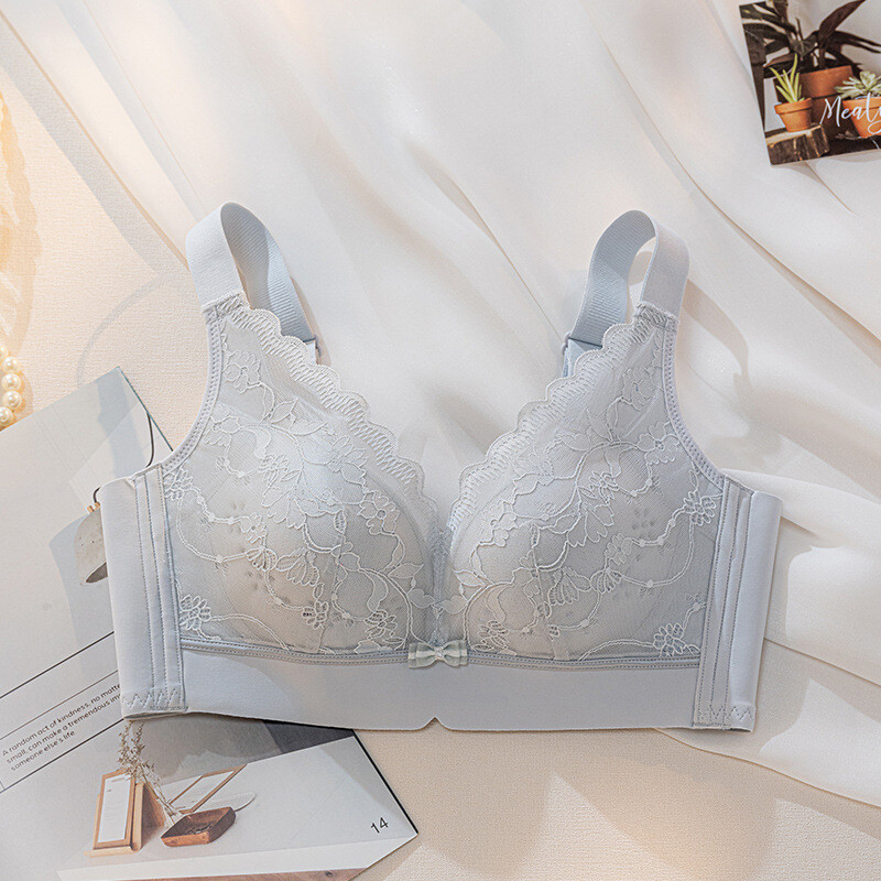 Besiūliai apatiniai moterims su didele krūtine, liemenėlė nuo smukimo, vasariniai ploni, moteriški nėriniuoti apatiniai, šoninė liemenėlė