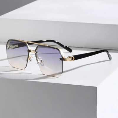 Vīriešu polarizētās saulesbrilles no alumīnija magnija sakausējuma Punk saulesbrilles Double Beam kvadrātveida saulesbrilles vadītājam UV400 aizsargbrilles