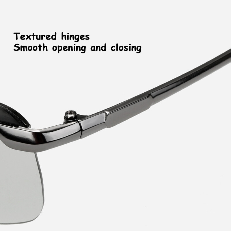 Fotochrominiai akiniai nuo saulės Vyriški poliarizuoti vairuojantys chameleoniniai akiniai vyriškai keičiamos spalvos akiniai nuo saulės Dieniniai naktiniai akiniai vairuotojui