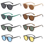 Retro apaļas polarizētas saulesbrilles vīriešiem Sieviešu modes vintage dizaineru braukšanas saulesbrilles āra ceļojumiem UV400 toņos aizsargbrilles Jauns
