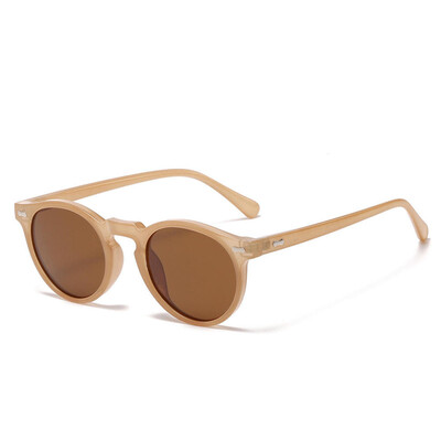Retro apaļas polarizētas saulesbrilles vīriešiem Sieviešu modes vintage dizaineru braukšanas saulesbrilles āra ceļojumiem UV400 toņos aizsargbrilles Jauns