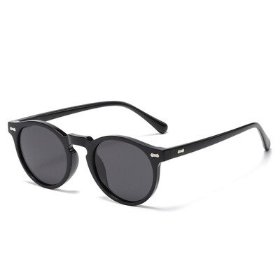 Retro apaļas polarizētas saulesbrilles vīriešiem Sieviešu modes vintage dizaineru braukšanas saulesbrilles āra ceļojumiem UV400 toņos aizsargbrilles Jauns