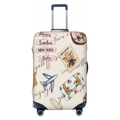 imprimare model hartă husă de protecție elastică groase pentru bagaje costum cu fermoar pentru geanta de 18-32 inci huse pentru valiză husă cărucior de călătorie
