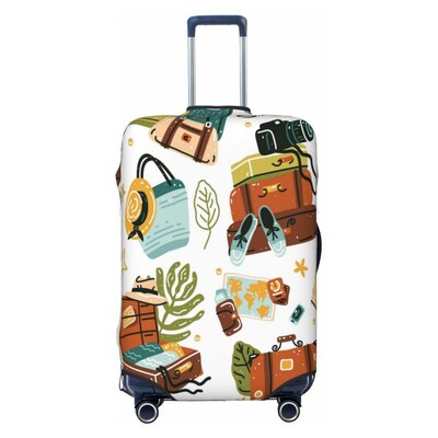 imprimare model hartă husă de protecție elastică groase pentru bagaje costum cu fermoar pentru geanta de 18-32 inci huse pentru valiză husă cărucior de călătorie