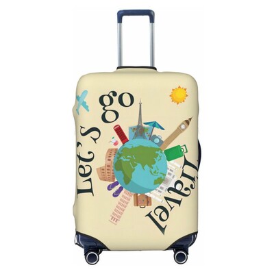 imprimare model hartă husă de protecție elastică groase pentru bagaje costum cu fermoar pentru geanta de 18-32 inci huse pentru valiză husă cărucior de călătorie