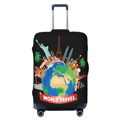 imprimare model hartă husă de protecție elastică groase pentru bagaje costum cu fermoar pentru geanta de 18-32 inci huse pentru valiză husă cărucior de călătorie