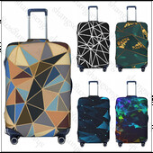 Geometrijski uzorak trokuta Debela elastična zaštitna navlaka za prtljagu Zatvarač Odijelo za torbu Navlake za kofere Navlaka za kolica Putna