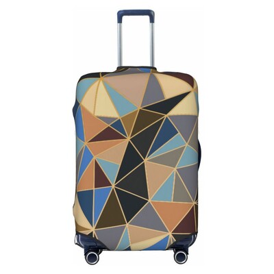 Geometrijski uzorak trokuta Debela elastična zaštitna navlaka za prtljagu Zatvarač Odijelo za torbu Navlake za kofere Navlaka za kolica Putna
