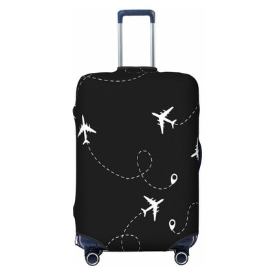 Sky Plane Travel Cartoon Gros Elastic Husă de protecție pentru bagaje Costum cu fermoar pentru geanta de 18-32 inci Huse pentru valiză Husă pentru cărucior de călătorie