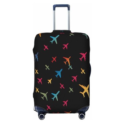 Sky Plane Travel Cartoon Gros Elastic Husă de protecție pentru bagaje Costum cu fermoar pentru geanta de 18-32 inci Huse pentru valiză Husă pentru cărucior de călătorie