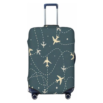 Sky Plane Travel Cartoon Gros Elastic Husă de protecție pentru bagaje Costum cu fermoar pentru geanta de 18-32 inci Huse pentru valiză Husă pentru cărucior de călătorie