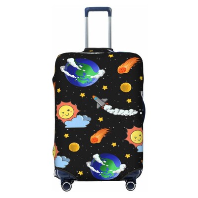 Sky Plane Travel Cartoon Gros Elastic Husă de protecție pentru bagaje Costum cu fermoar pentru geanta de 18-32 inci Huse pentru valiză Husă pentru cărucior de călătorie
