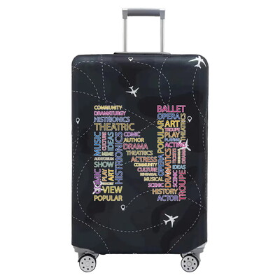 Navlaka za putni kovčeg Prtljaga Rastezljiva tkanina Zaštitne navlake Torba za prtljagu Cove za kovčege od 18-28 inča Serija teksta