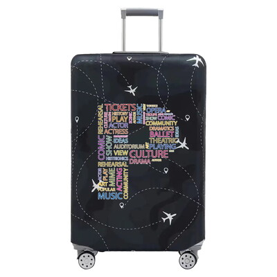 Navlaka za putni kovčeg Prtljaga Rastezljiva tkanina Zaštitne navlake Torba za prtljagu Cove za kovčege od 18-28 inča Serija teksta
