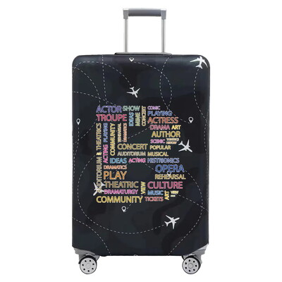 Navlaka za putni kovčeg Prtljaga Rastezljiva tkanina Zaštitne navlake Torba za prtljagu Cove za kovčege od 18-28 inča Serija teksta