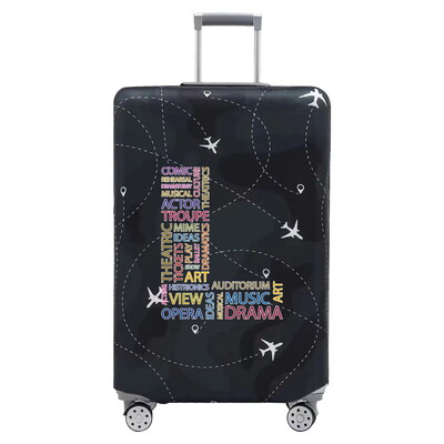 Navlaka za putni kovčeg Prtljaga Rastezljiva tkanina Zaštitne navlake Torba za prtljagu Cove za kovčege od 18-28 inča Serija teksta