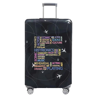 Navlaka za putni kovčeg Prtljaga Rastezljiva tkanina Zaštitne navlake Torba za prtljagu Cove za kovčege od 18-28 inča Serija teksta